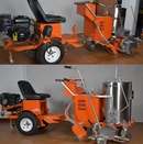 Máquina de marcação rodoviária termoplástica com caldeira