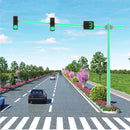 Semáforo de trânsito moderno com faixa de led