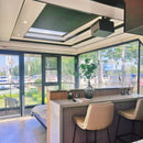 A casa de aço pré-fabricada modular móvel, cápsula triangular de dois andares