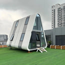 A casa de aço pré-fabricada modular móvel, cápsula triangular de dois andares