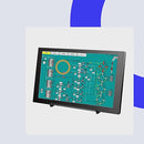 Monitores industrial lcd 10", tela tátil, 1280x800, ips, hd/vga, industrial/estúdio,