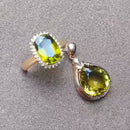 Anel de ouro rosa 18k 2.85ct, anel e pingente de 5.8ct de turmalina