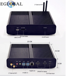 PC industrial Fanless Intel I7 8550U, DDR4, DP, HD, LAN, Leitor SD, SPK, MIC