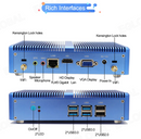 PC industrial Fanless  Intel Core I3-I5,  DDR3 2G/4G/8G, 2*USB 2.0+4*USB 3.0, SSD