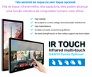 Monitor Vídeo Wall 43" Full HD 1920*1080  IR Touch Screen, tela múltiplos formatos