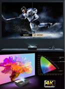 Projetor laser 4K 120Hz  2500 ANSI Lumes, DLP, 3D Home Theater 4:3/16:9