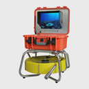 Câmera de inspeção de drenagem, esgoto com cabo de 60m e controlador portátil