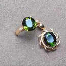 Anel  de turmalina, 18k com anel 3,1ct e de 3.3ct, anel e pingente de turmalina